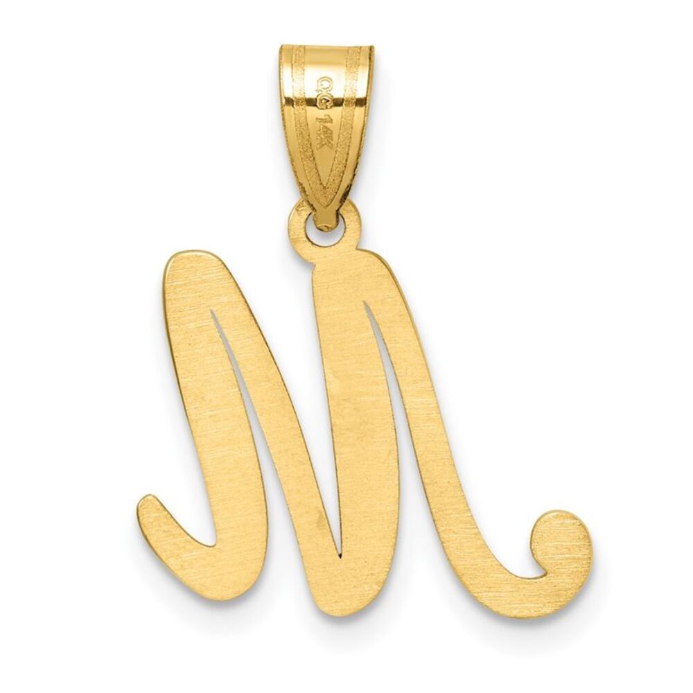 Kazi Luxury 14k Yellow Gold Script Letter M Initi… - image 3